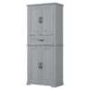Bathroom Storage Cabinet With Multi Functional Storage Space, Material, Adjustable Shelf, Slide Rail Drawer - Gray - Image 16