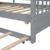Twin Size House Bed With Trundle, Modern Design For Kids With Storage Shlef - Gray - Image 14