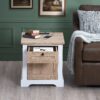 Autumn - Modern Night Stand With Charging Station With USB & Type-C, Drawer Slide Pre-Assembly, End Table With Drawers For Bedroom Living Room, Side Table For Bedroom - White Oak - Image 5