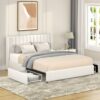 Anda - Queen Patented 2 Drawers Upholstered Storage Bed - Ivory Boucle - Image 3