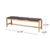 Cambria - Rustic 3 Seater Bench - Teak - Image 3