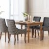 Ultra Side Dining Chair, Thickened Fabric Chairs With Neutrally Toned Solid Wood Legs, Bronze Nail Head (Set of 2) - Blue - Image 21