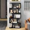 5 Layer Simple Household Black Bookshelf - Black - Image 2