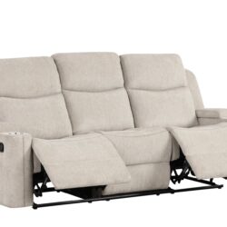 Galya - 3 Piece Living Room Set Sofa Loveseat Chair - Light Gray