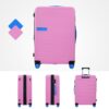 Hardshell Luggage Sets 3 Pieces Contrast Color Suitcase With Spinner Wheels And Tsa Lock 20" 24" 28" Available - Pink - Image 13