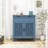 2 Door 2 Drawer Cabinet, American Furniture, Suitable For Bedroom, Living Room, Study - Blue - Image 4