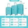 Expandable Hardshell Suitcase Double Spinner Wheels Pp Luggage Sets Lightweight Durable Suitcase With Tsa Lock, 3 Piece Set (20/24/28) - Lake Blue - Image 7