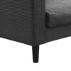 Modern Upholstered 2 Piece Sofa Set, Comfy Corduroy Living Room Furniture - Dark Gray - Image 9