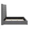 Tall Headboard Upholstered King Size Bed With Handmade Deep Button Tufted, Box Spring Needed, Velvet - Gray - Image 7