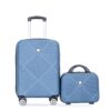 2 Piece Luggage Sets Lightweight Suitcase, Spinner Wheels, (20/14) - Blue - Image 4