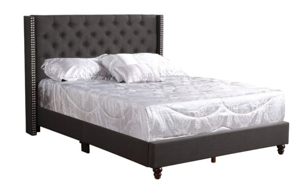 Full Upholstered Bed Transitional - Black