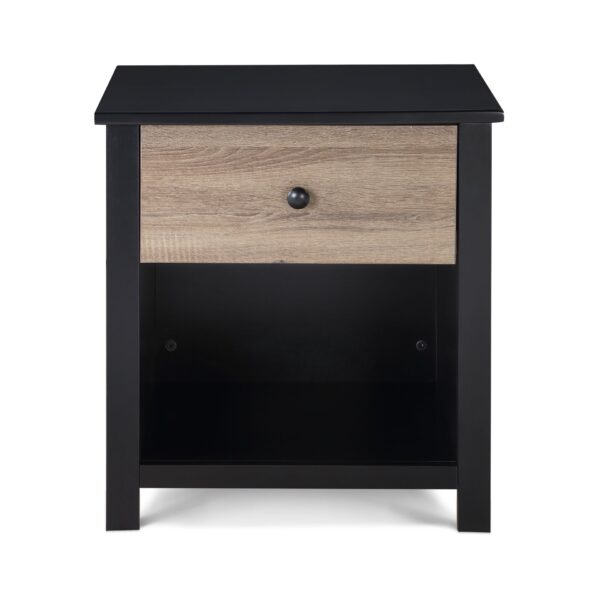 Connelly - Nightstand Black, Vintage - Walnut