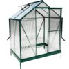 6.3'x4.2'x7' Polycarbonate Greenhouse, Heavy Duty Outdoor Aluminum Walk-In Green House Kit With Rain Gutter, Vent And Door For Backyard Garden - Green - Image 8