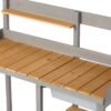 Outdoor Potting - Bench, Workstation Table With Cabinet For Backyard Garden Supplies - Gray / Brown - Image 14