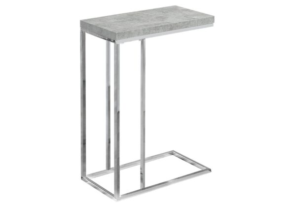 Accent Table, C - Shaped, Contemporary - Gray
