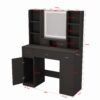 43.31" Newly Designed Smart Mirror Dressing Table With Drawers And Storage Cabinet, Dressing Table With Dressing Pad For Bedroom, Dressing Room - Black - Image 10