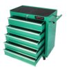 5 Drawers Multifunctional Tool Cart With Wheels - Green - Image 7