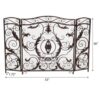 Waterbury - Traditional Fireplace Screen With Gold Flower - Black - Image 3