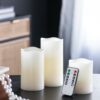 LED Candles With Remote Timer (Set of 3) - Ivory - Image 3