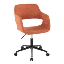 Margarite - Contemporary Task Chair - Black / Orange
