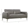 Onyx - Leather Loveseat - Gray - Image 4