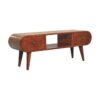 Circular TV Unit - Chestnut - Image 3