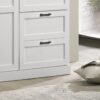 Aubree - Wardrobe Cabinet Armoire With 2 Drawers And Hanging Rod - White - Image 2