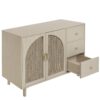 2 Door 3 Drawer Cabinet, Suitable For Bedroom - Natural - Image 13