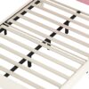 Full Size Upholstered Princess Bed With Crown Headboard, Full Size Platform Bed With Headboard And Footboard - White / Pink - Image 6