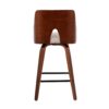 Ariana - Mid-Century Modern Counter Stool (Set of 2) - Walnut / Beige - Image 5