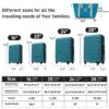 Hardshell Luggage Sets 4 Pieces + Bag Spinner Suitcase With Tsa Lock Lightweight - 16" / 20" / 24" / 28" Luggages - Blue - Image 2