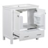 Bathroom Vanity With Single Sink, Combo Cabinet Undermount Sink, Bathroom Storage Cabinet With Two Doors And A Drawer, Soft Closing, Multifunctional Storage, Solid Wood Frame - White - Image 13