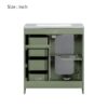 Bathroom Vanity With A Soft Close Glass Door, Adjustable Shelves, And Three Drawers - Green - Image 10