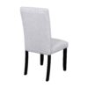 5 Piece Round Dining Table Set, Modern Dining Table And 4 Upholstered Chairs For Dining Room, Kitchen Room, Living Room - Beige / Black - Image 16
