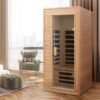 Hemlock - 1 Person Far Infrared Roof Embedded Indoor Sauna Room - Natural - Image 3
