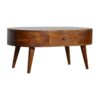 Rounded Coffee Table - Chestnut - Image 2