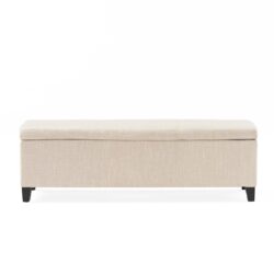 Glouster - Contemporary Storage Ottoman - Light Beige