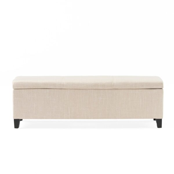 Glouster - Contemporary Storage Ottoman - Light Beige