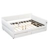Queen Platform Bed With USB, 2 Drawers - White - Image 8