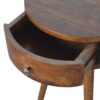 Nordic Circular Nightstand - Chestnut - Image 7