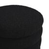 Fuji - Oversized Round Storage Ottoman - Ebony Black - Image 4