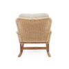 Contemporary Minimalist Wicker Rocking Chair With Soft Polyester Cushions And Durable Wooden Frame - Beige - Image 6