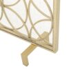 Thayer - Single Panel Iron Fireplace Screen With Geometric Design - Gold - Image 11