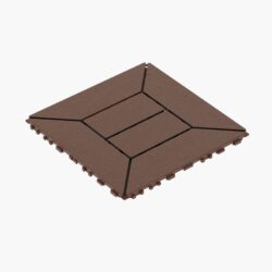 New Style Patio Deck Tiles, Diy Module Interlocking Decking Tiles Floor Tile Outdoor And Indoor, Easy And Quick Installation Court Tiles For Porch Poolside Balcony Backyard 44 Pieces - Red Brown