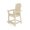 Adirondack Style Counter Chair Stylish HDPE Poly Lumber For Dining, Patio, And Garden Comfort - Beige - Image 5