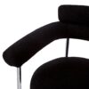 Contemporary Upholstered Armchair Dining Chairs With Metal Legs (Set of 2) - Black - Image 9