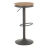 Dakota - Industrial Adjustable Barstool (Set of 2) - Gray - Image 2