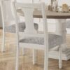 Tannen - Round 5 Piece Dining Table (Set of 5) - White And Gray - Image 11