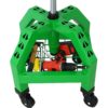 Pneumatic 360 Degree Swivel Stool, Mechanics Rolling Creeper Seat, Heavy Duty Rolling Mechanics Stool, Shop Stool With Casters - Green - Image 9
