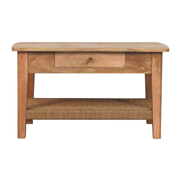 Rope 1 Drawer Coffee Table - Oak